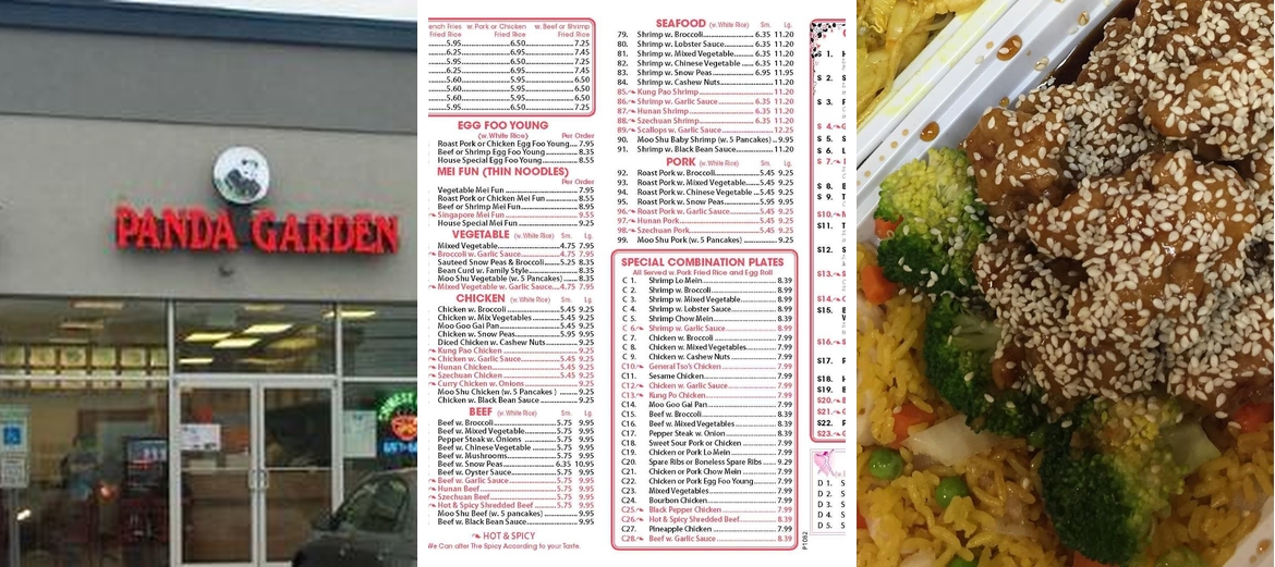 Panda Garden Menu